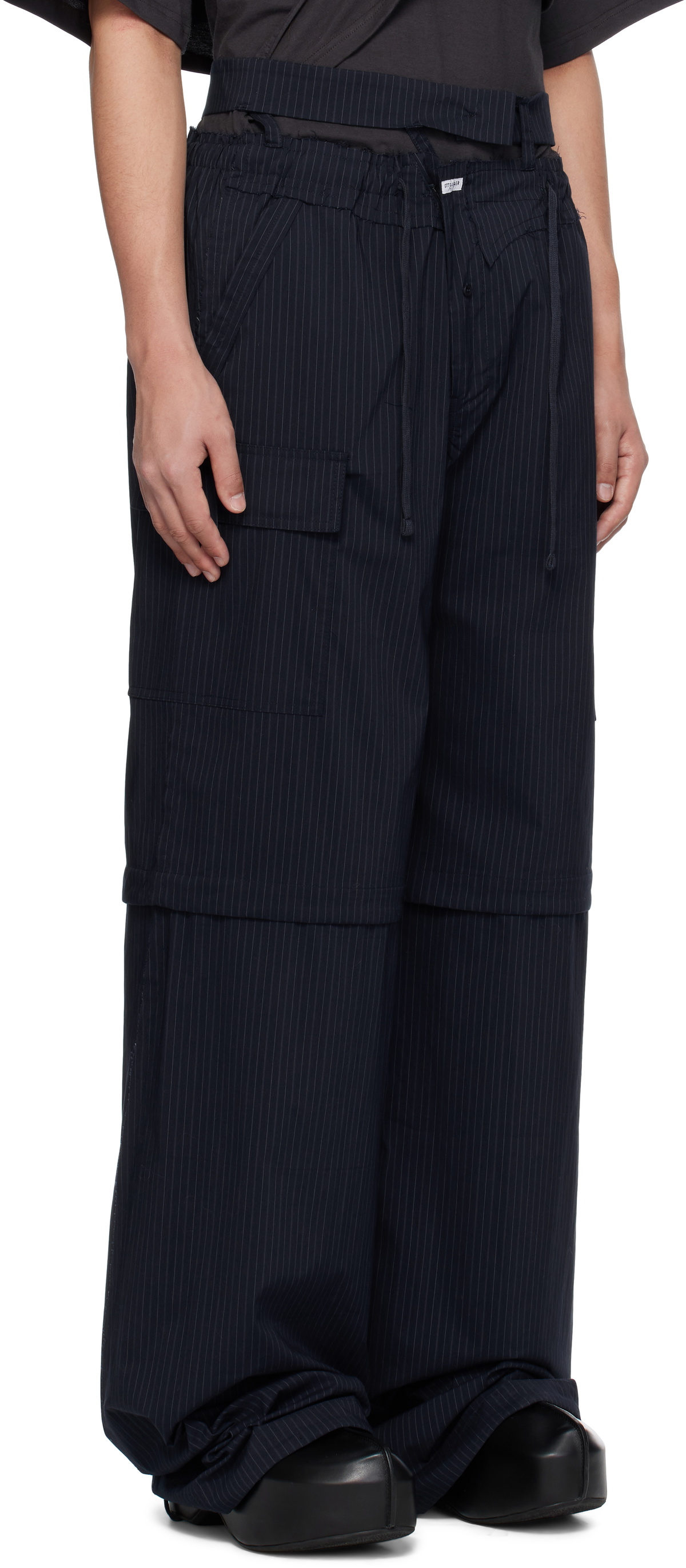 Ottolinger Navy Baggy Cargo Pants