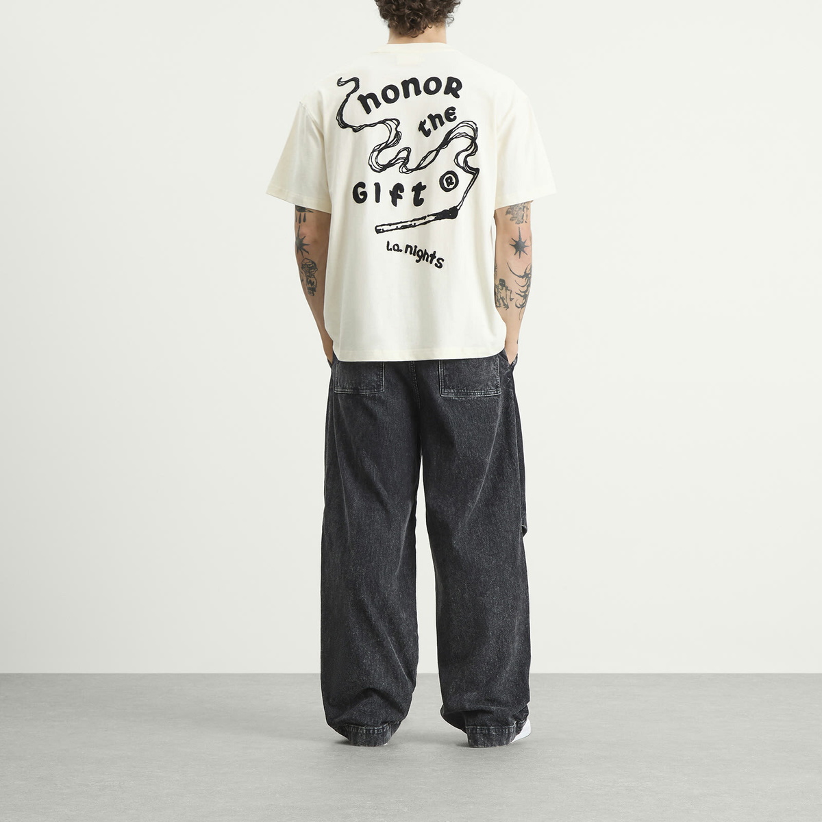 Honor the Gift Men's LA Nights T-Shirt in Bone