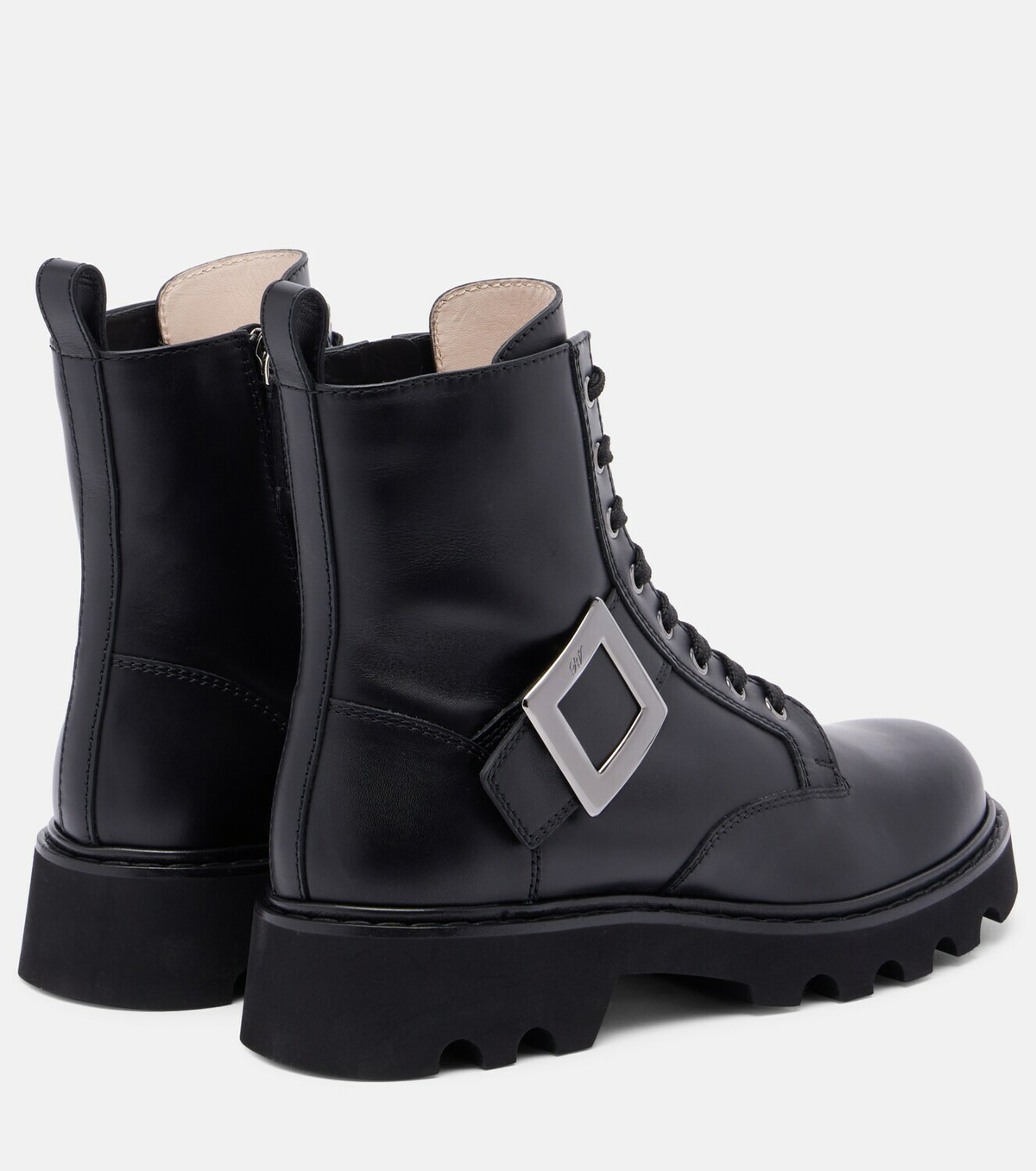 Roger Vivier Viv Rangers leather ankle boots