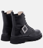 Roger Vivier Viv Rangers leather ankle boots