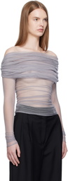 Christopher Esber Gray Veiled Top