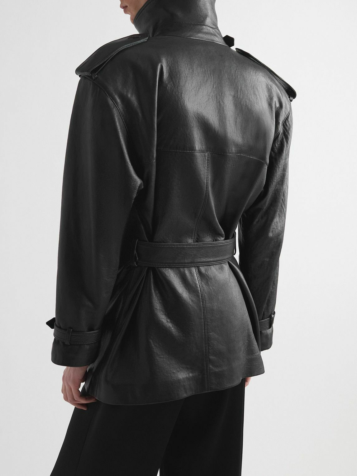 Saint Laurent double-breasted coat - Black