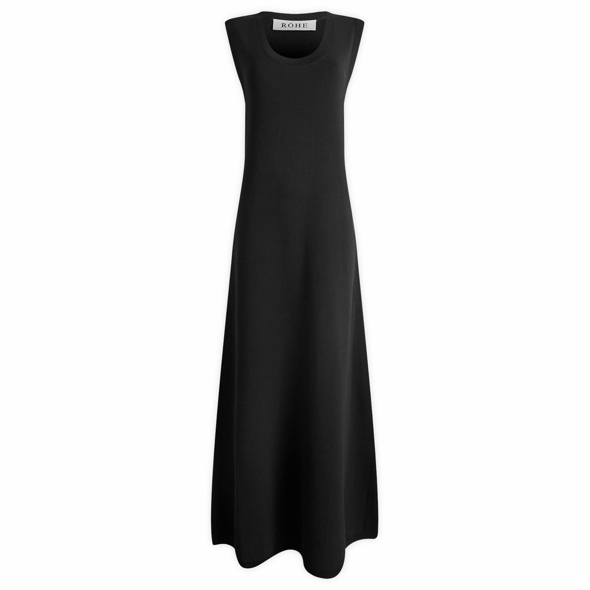Rhe Women's Scoop neck knitted dress in Black Rhe Rhe Women's Scoop neck knitted dress in Black Rhe