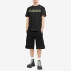 Alexander McQueen Men's Graffiti Logo T-Shirt in Black/Khaki