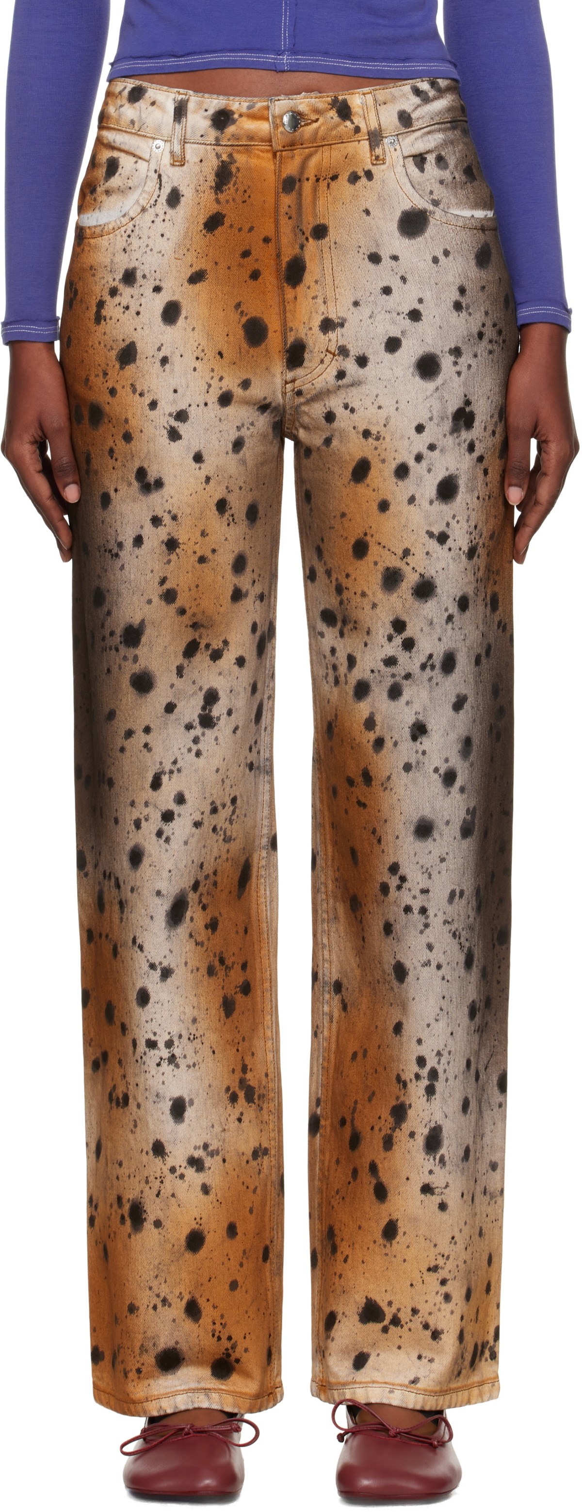 Eckhaus Latta Tan & Beige Wide Leg Jeans