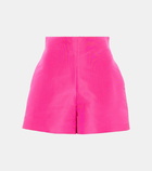 Valentino High-rise silk shorts