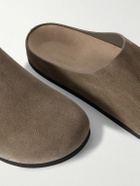 Common Projects - Logo-Debossed Suede Clogs - Brown