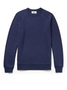 YMC - Schrank Pigment-Dyed Loopback Cotton-Jersey Sweatshirt - Blue