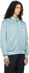 Valentino Blue VLogo Bomber Jacket