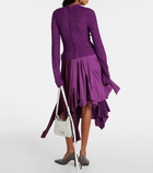 Acne Studios Damage pleated cotton midi dress