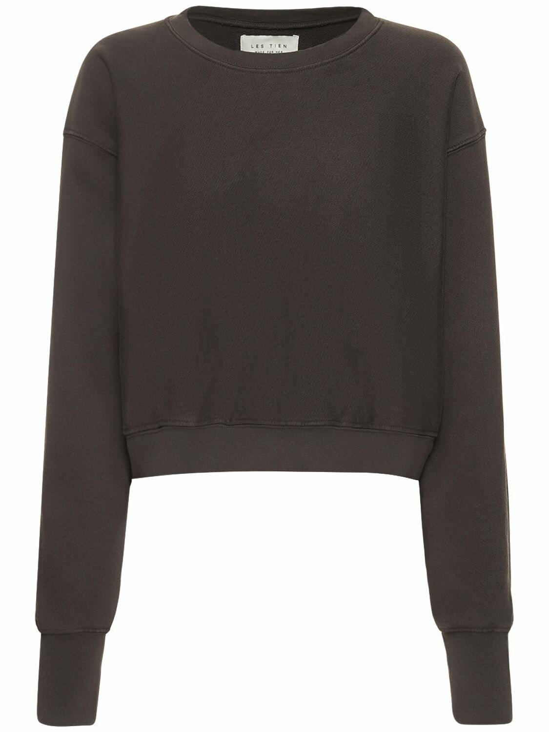LES TIEN - Cropped Cotton Sweatshirt
