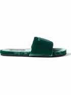 TOM FORD - Harrison Logo-Embroidered Velvet Slides - Green