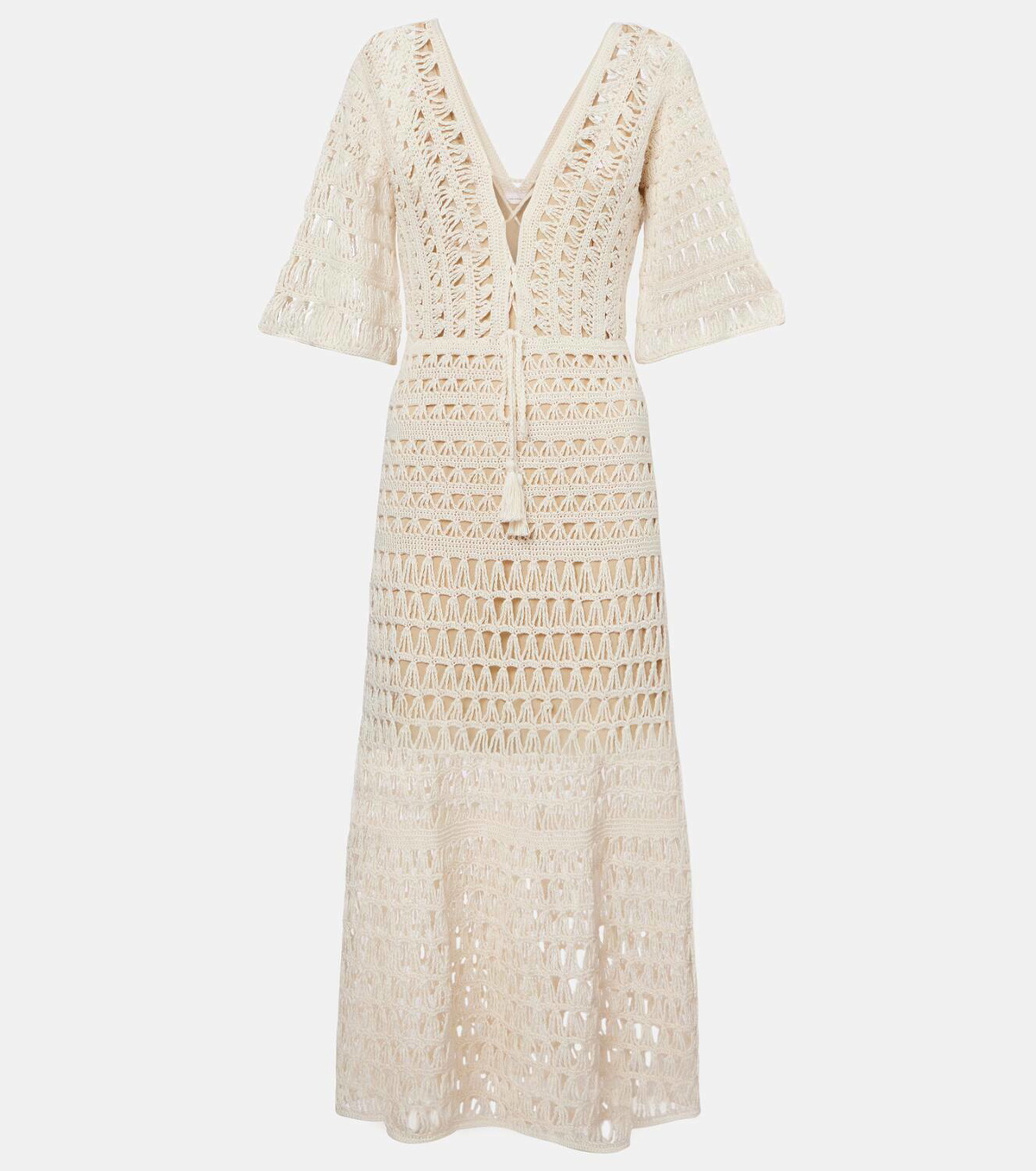 Anna Kosturova Crochet cotton maxi dress