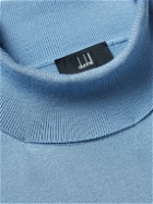 Dunhill - Logo-Embroidered Wool Rollneck Sweater - Blue