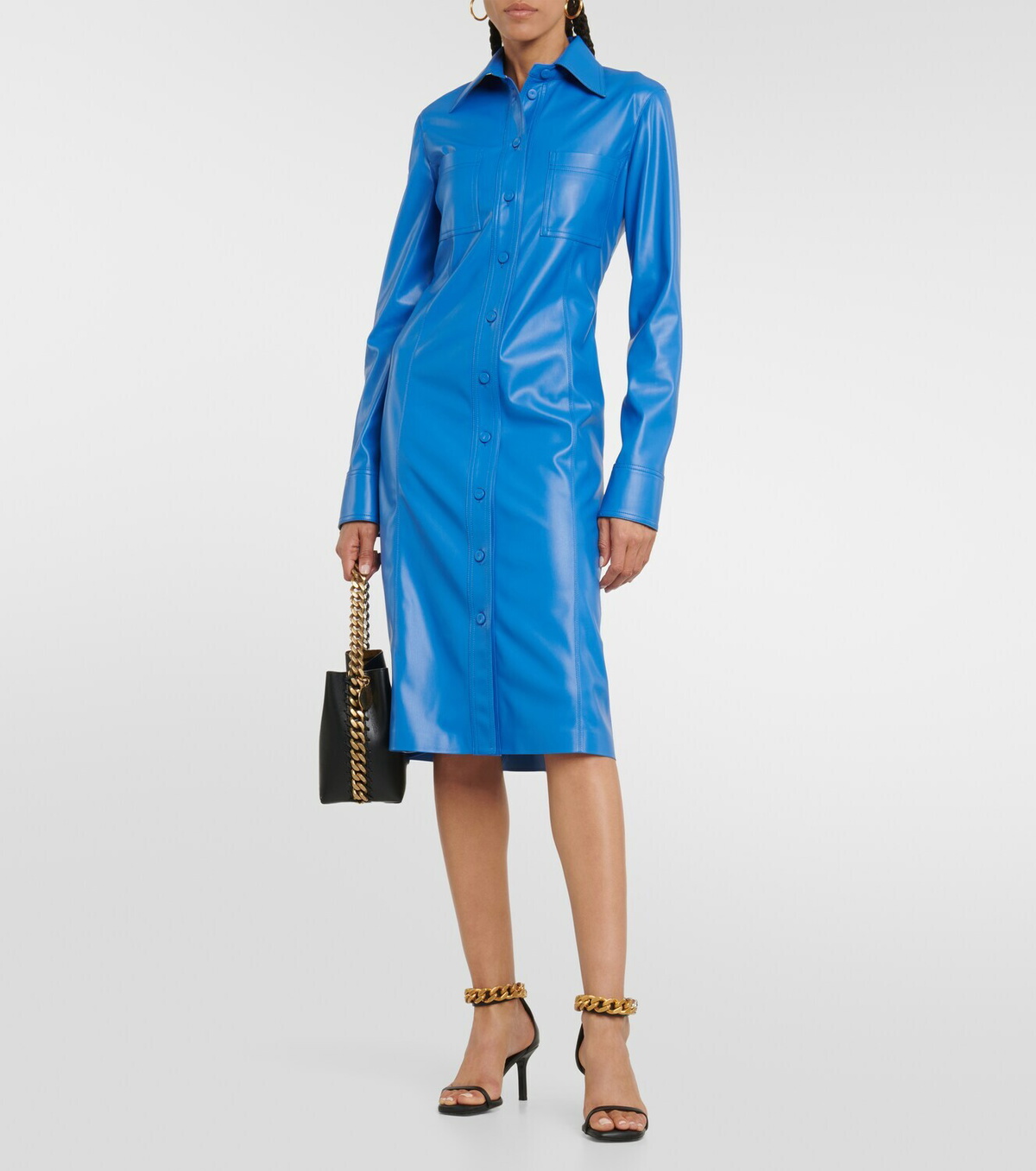 ワンピース Stella Mccartney Shirt Dress STELLA MCCARTNEY + NET SUSTAIN piqué-trimmed organic cotton