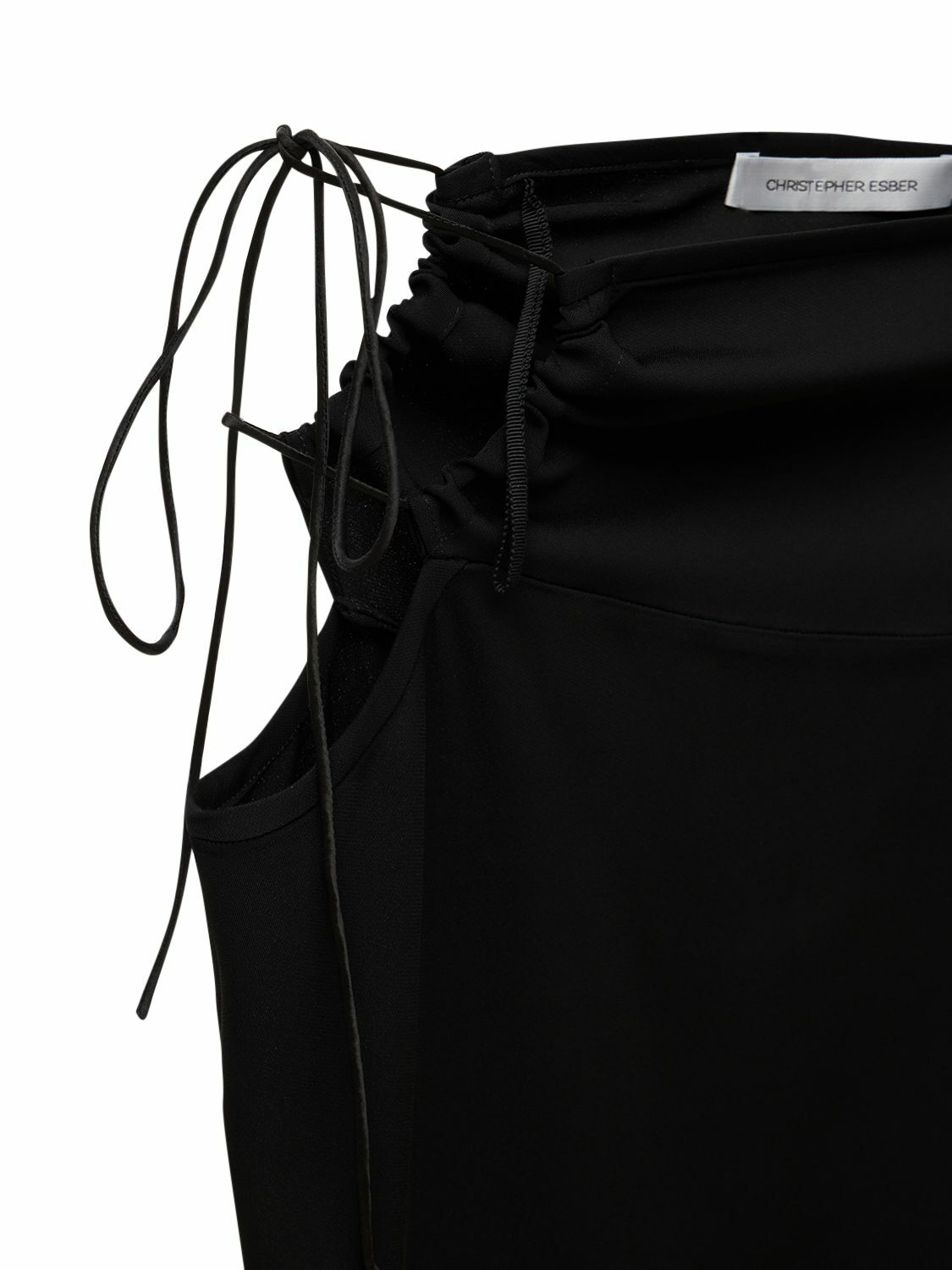 CHRISTOPHER ESBER - Side Tie Viscose Long Skirt Christopher