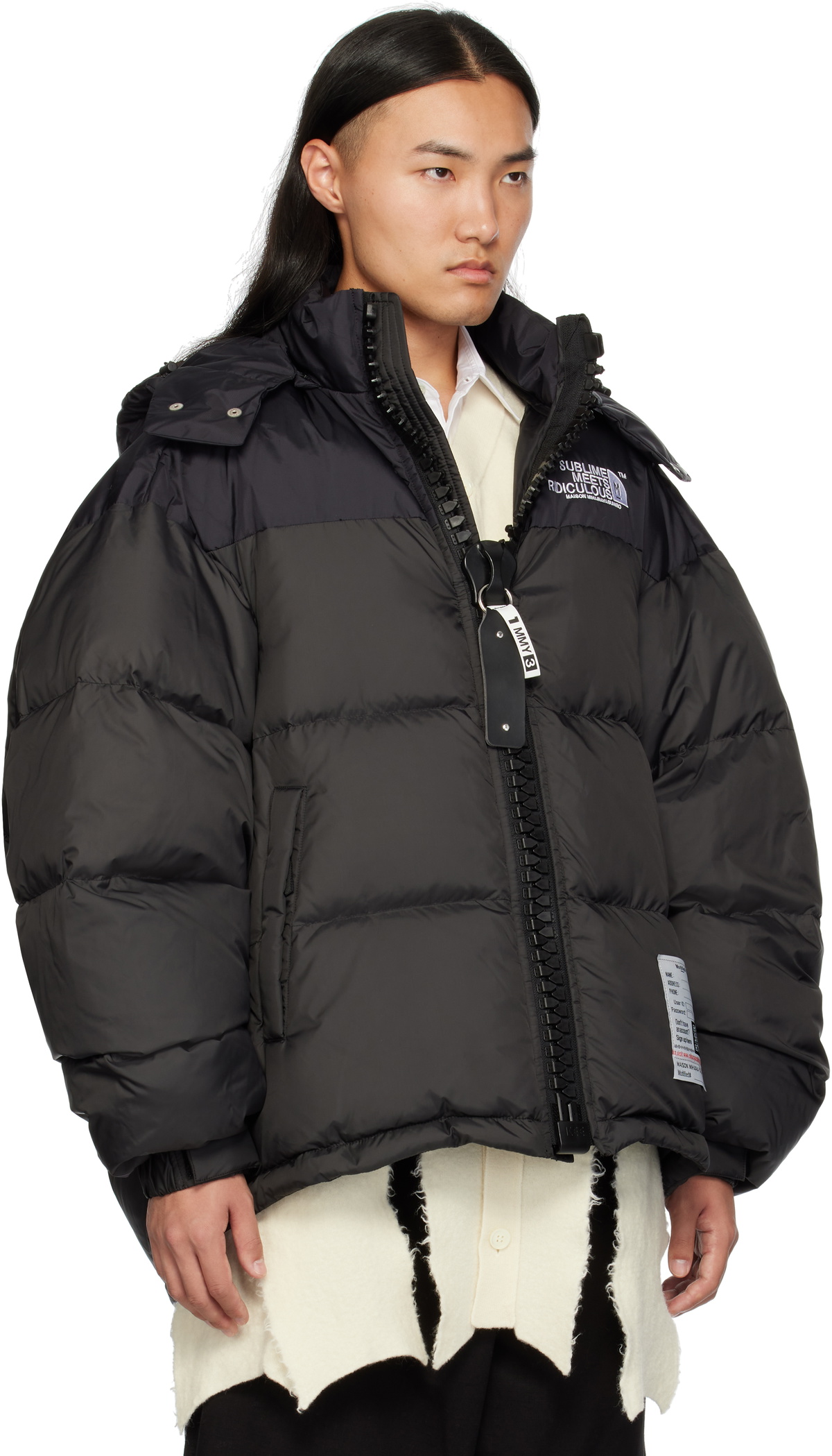 Maison MIHARA YASUHIRO Black Huge Down Jacket Maison MIHARA YASUHIRO