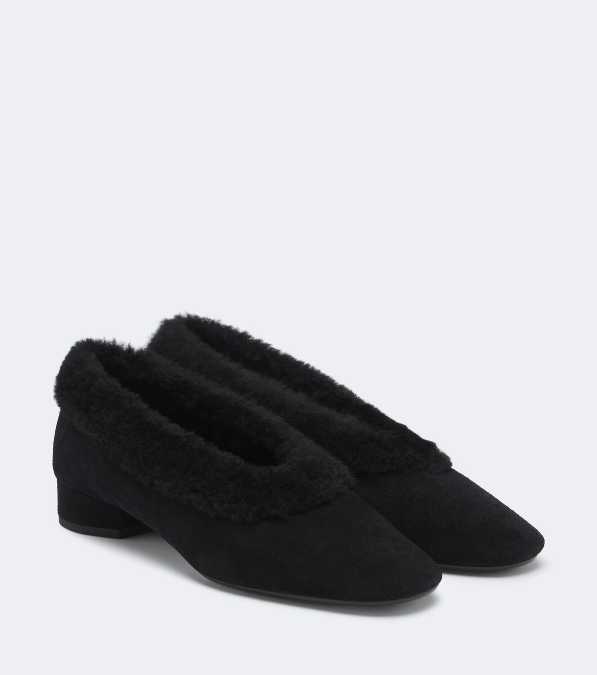 Aeyde Delia shearling-lined suede ballet flats