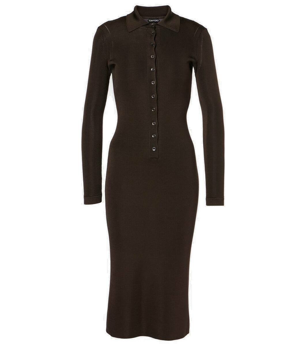 Tom Ford - One-shoulder knit midi dress TOM FORD