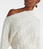 Xu Zhi Cable-knit one-shoulder sweater