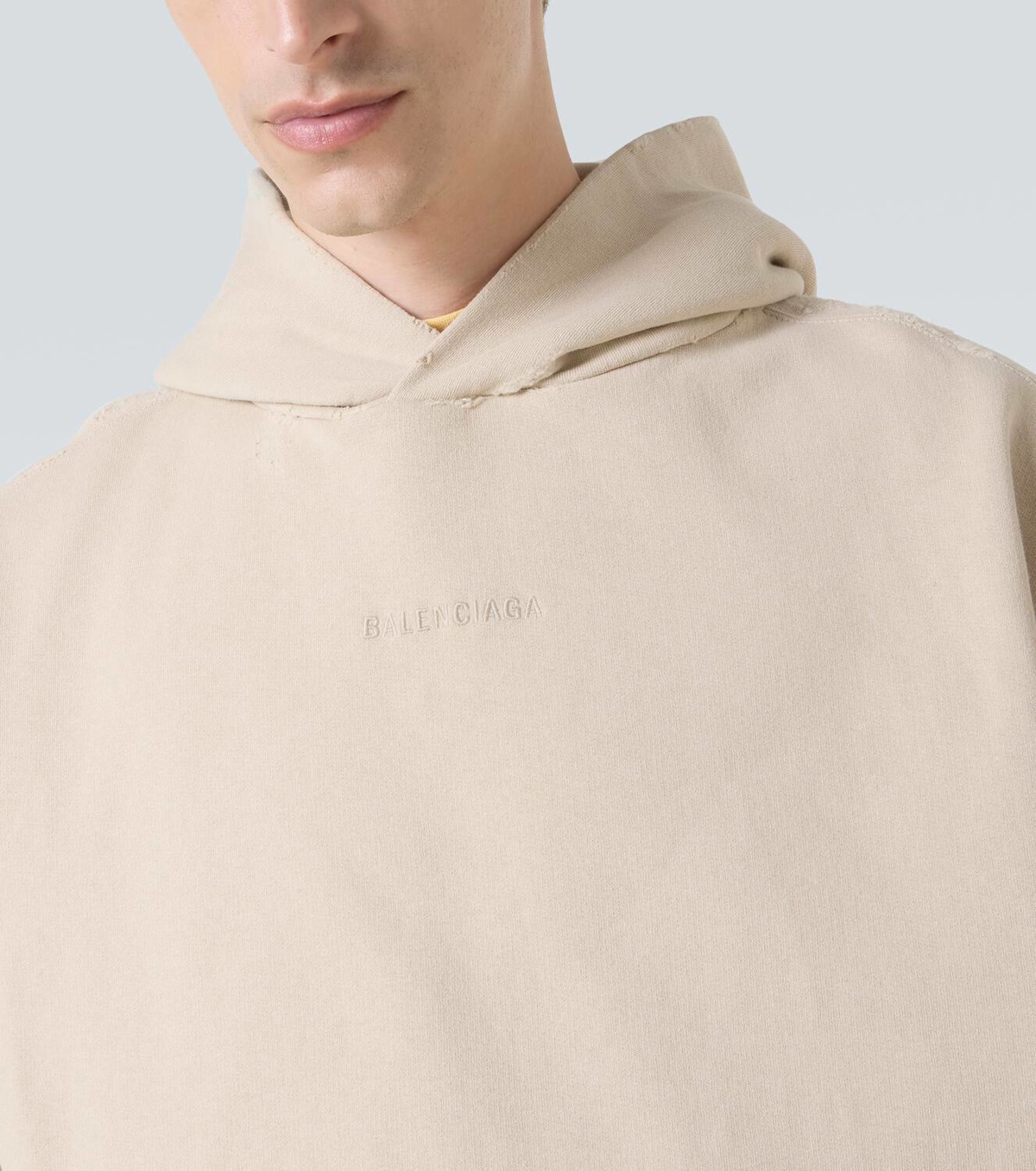 Balenciaga Logo cotton fleece hoodie