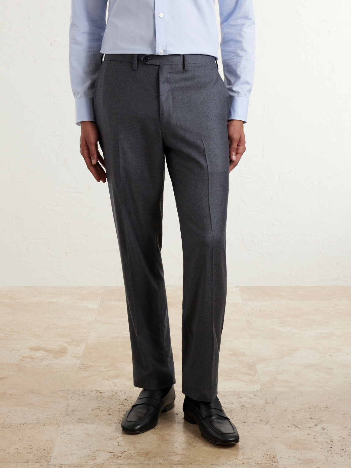 Kiton - Straight-Leg Wool Suit Trousers - Gray