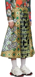 Chopova Lowena Green Butterfly Appliqué Skirt
