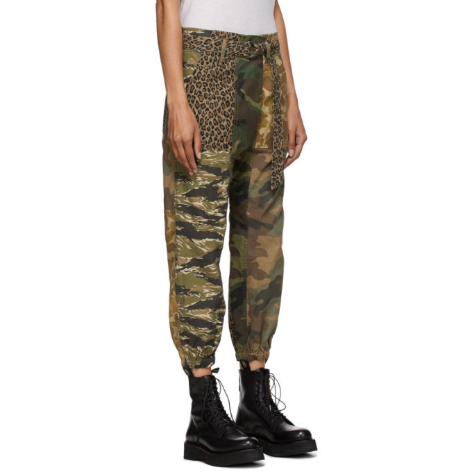 R13 Multicolor Camo Utility Drop Trousers R13