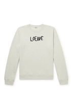 LOEWE - Joe Brainard Logo-Embroidered Cotton-Jersey Sweatshirt - Neutrals