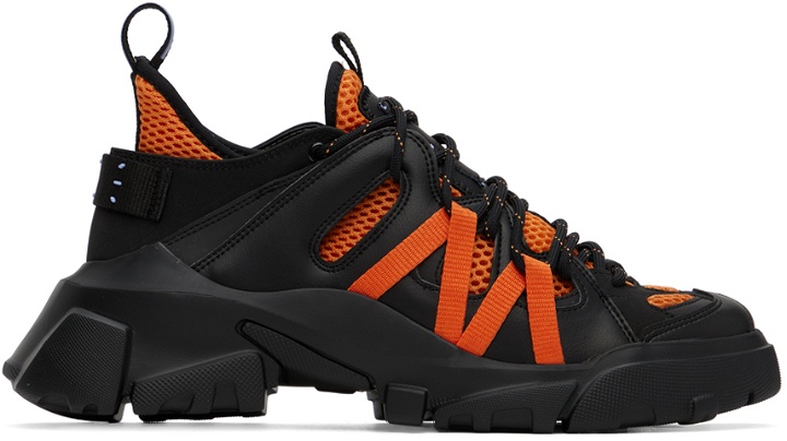 Photo: MCQ Black & Orange Orbyt 2.0 Sneakers