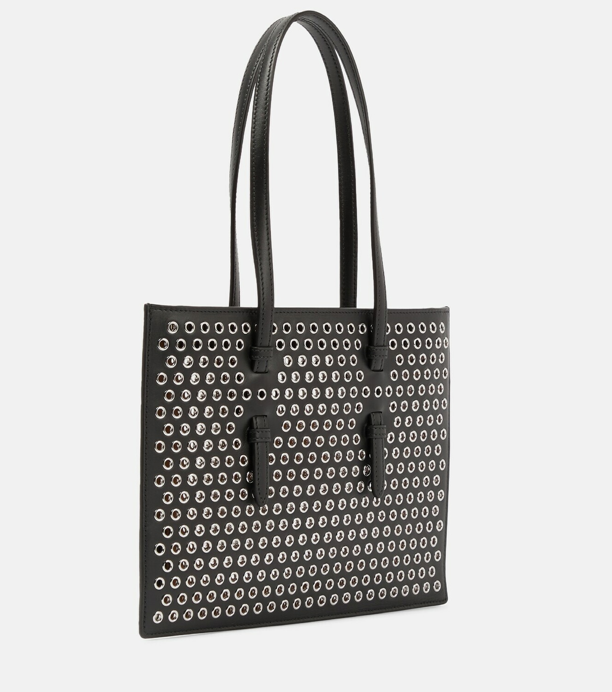 Alaïa Mina Small perforated leather tote bag ALAÏA