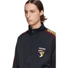 Missoni Navy Zip-Up Crest Sweater