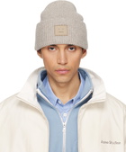 Acne Studios Gray Face Logo Beanie