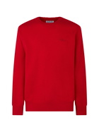 MC2 Saint Barth Man Crewneck Red Sweater With St. Barth Embroidery