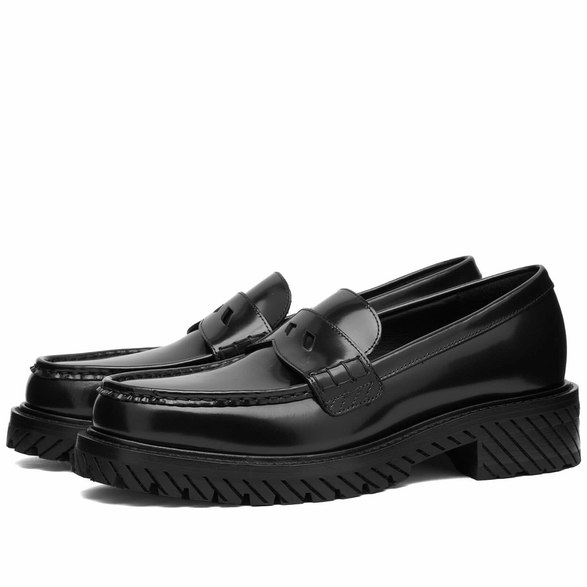 Off-White Women's Combat Loafer Shoes Sneakers in Black Off-White