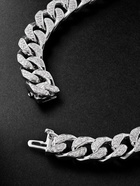 SHAY - White Gold Diamond ID Bracelet - White