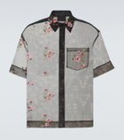 Simone Rocha Floral sheer organza shirt