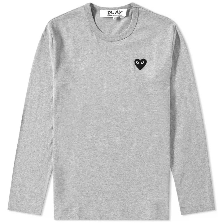 Photo: Comme des Garcons Play Long Sleeve Tee Grey & Black