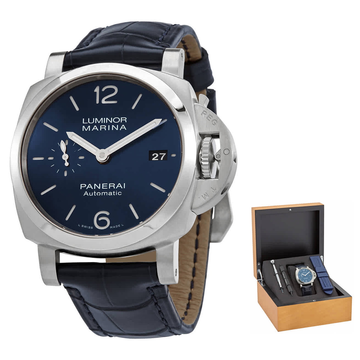 Panerai Luminor Marina Automatic Blue Dial Mens Watch PAM01393