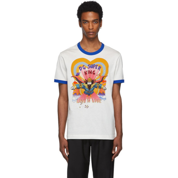 Photo: Dolce and Gabbana Off-White DG Super King T-Shirt