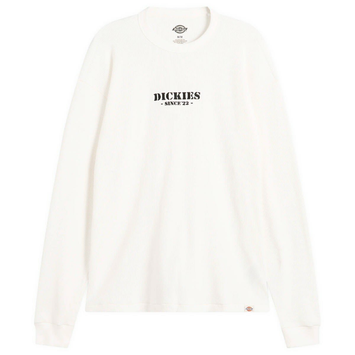 Dickies Men's Long Sleeve Waffle T-Shirt in Egret
