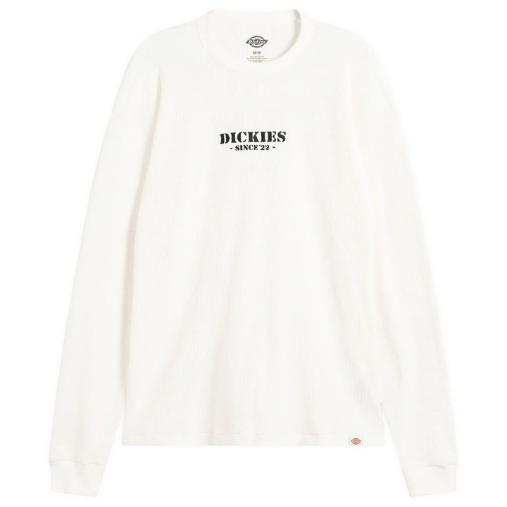 Photo: Dickies Men's Long Sleeve Waffle T-Shirt in Egret