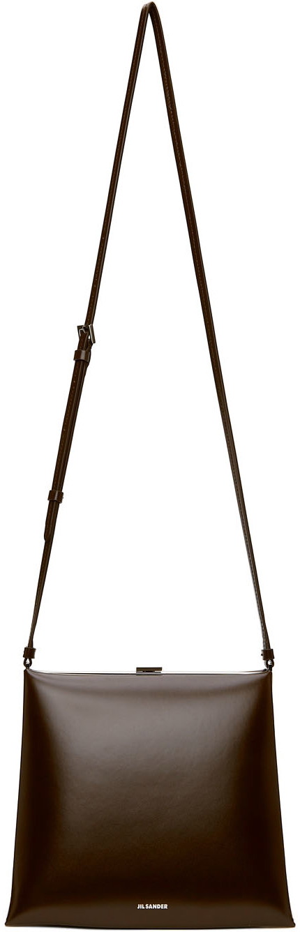 Jil Sander Brown Small Trace Shoulder Bag Jil Sander