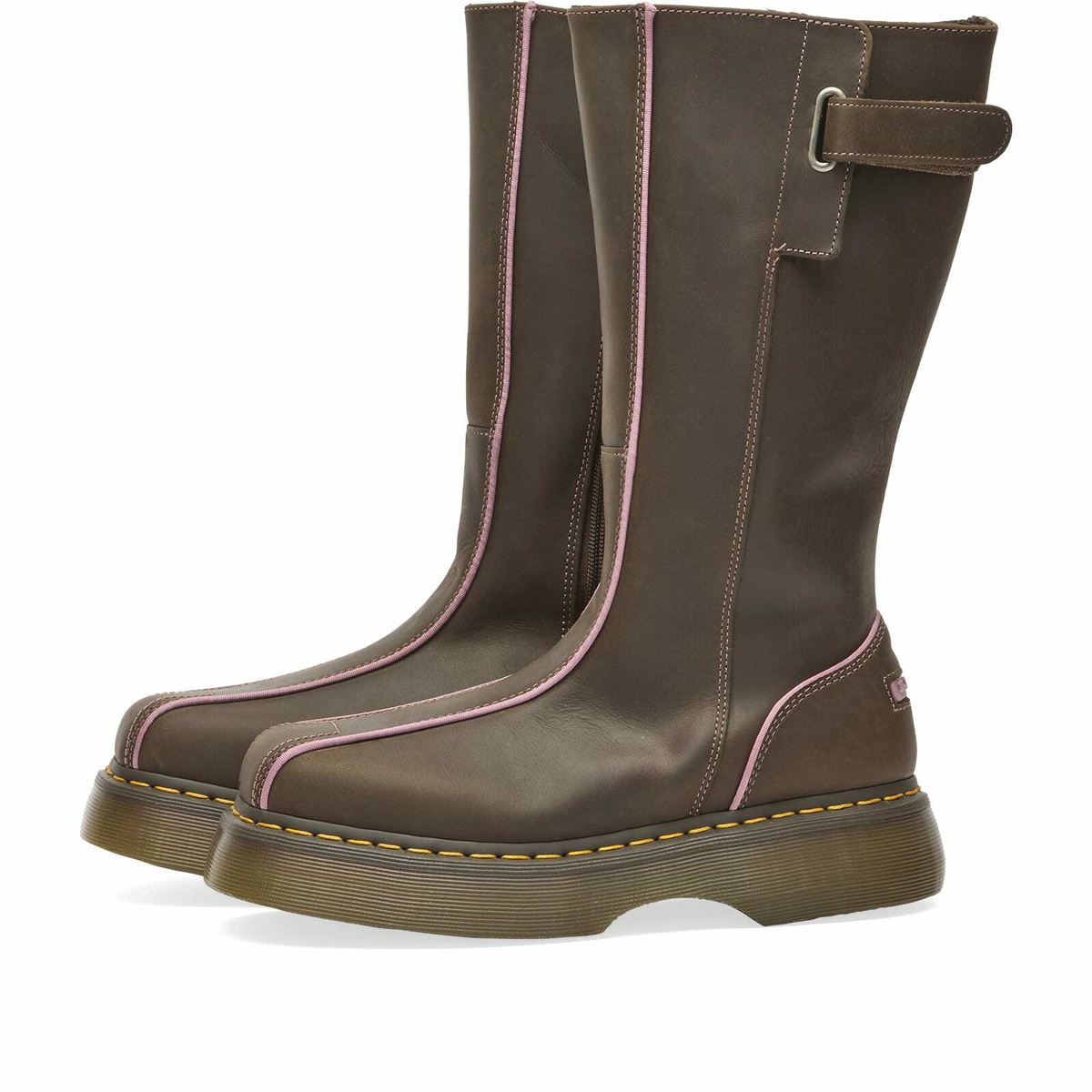 Dr. Martens Women's Buzz Hi High Boot in Dark Brown Wyoming
