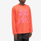 Members of the Rage Men's Long Sleeve Oversized Planet T-Shirt in Infrared