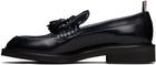 Thom Browne Navy Spazzolato Leather Tassle Loafers