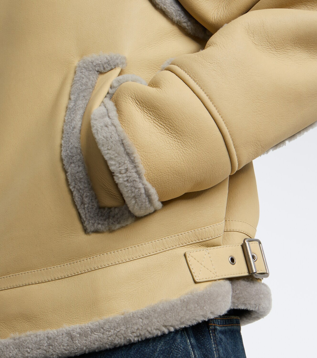 Loewe Shearling-trimmed leather jacket