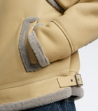 Loewe Shearling-trimmed leather jacket
