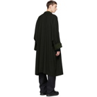 Issey Miyake Men Reversible Black Wool Slub Coat