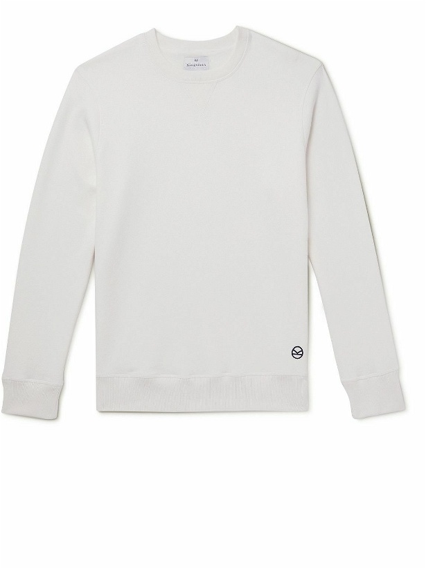 Photo: Kingsman - Logo-Embroidered Cotton and Cashmere-Blend Jersey Sweatshirt - Neutrals